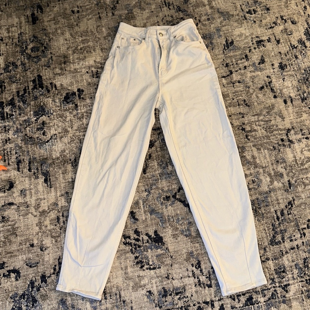 Off white high rise jeans
